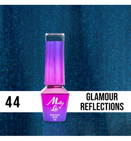 Lakier Hybrydowy MollyLac Elite Woman Glamour Reflections Nr.44 5ml