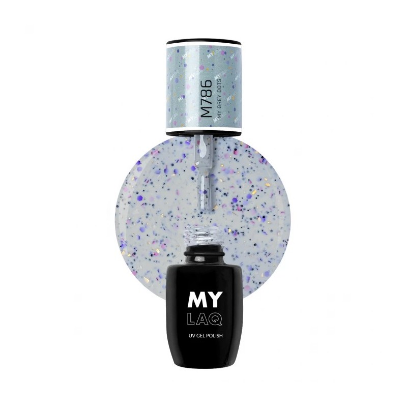 Lakier Hybrydowy MyLaq M786 My Grey Dots 5ml