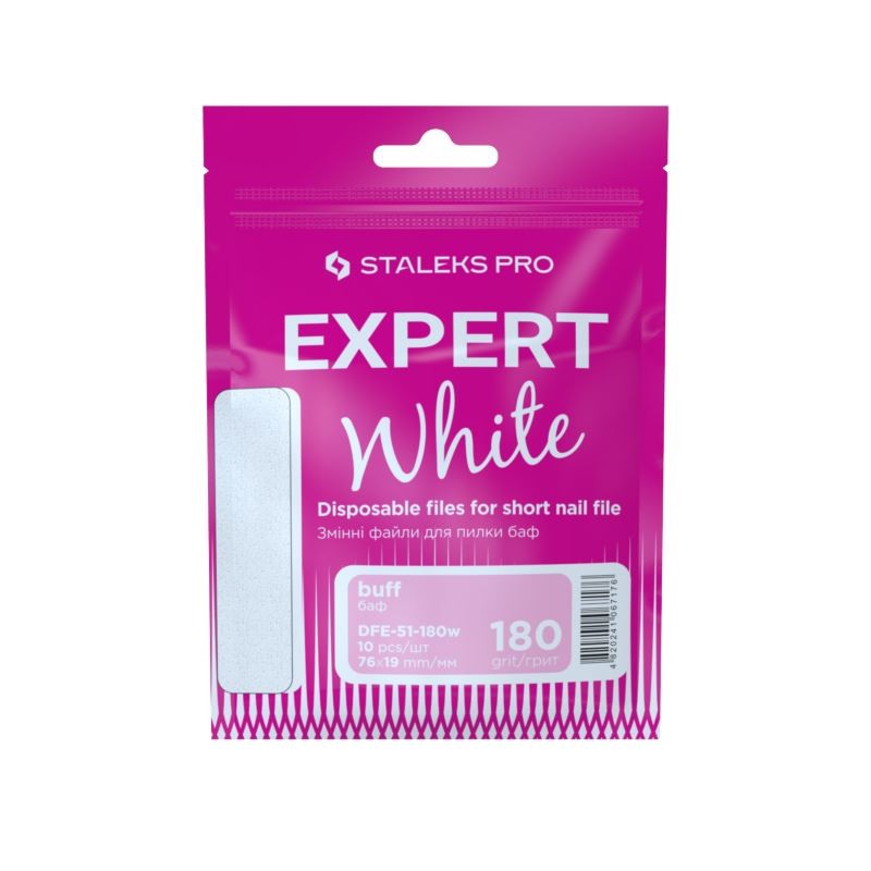 Staleks Pro Expert White DFE-51-180w Nakładki Jednorazowe Białe Do Polerki Gradacja 180 10 Sztuk