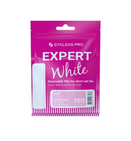 Staleks Pro Expert White DFE-51-180w Nakładki Jednorazowe Białe Do Polerki Gradacja 180 10 Sztuk