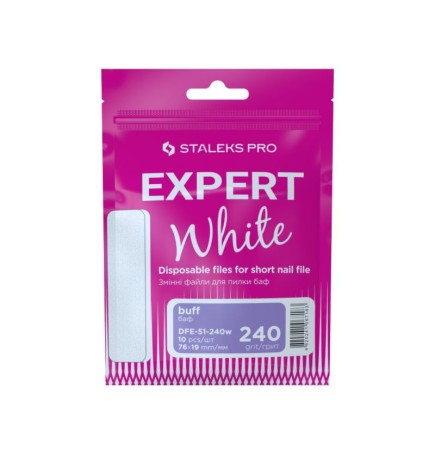 Staleks Pro Expert White DFE-51-240w Nakładki Jednorazowe Białe Do Polerki Gradacja 240 10 Sztuk