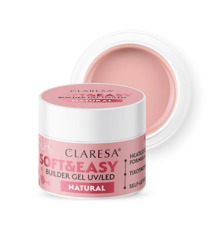 Claresa - Żel budujący SOFT&EASY builder gel natural 12g