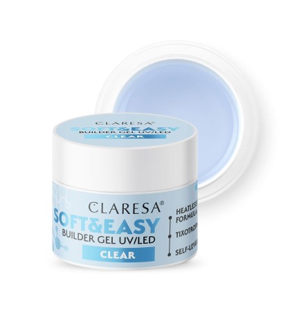 Claresa - Żel budujący SOFT&EASY builder gel clear 45g