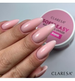 Claresa - Żel budujący SOFT&EASY builder gel baby pink 90g