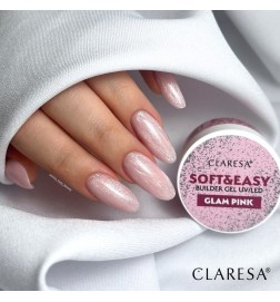 Claresa - Żel budujący SOFT&EASY builder gel glam pink 12g