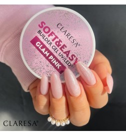 Claresa - Żel budujący SOFT&EASY builder gel glam pink 12g