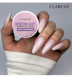 Claresa - Żel budujący SOFT&EASY builder gel pink champagne 12g