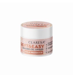 Claresa - Żel budujący SOFT&EASY builder gel gold prosecco 12g