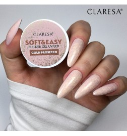 Claresa - Żel budujący SOFT&EASY builder gel gold prosecco 12g