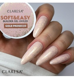 Claresa - Żel budujący SOFT&EASY builder gel gold prosecco 12g