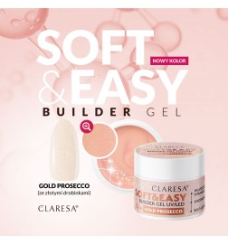 Claresa - Żel budujący SOFT&EASY builder gel gold prosecco 12g