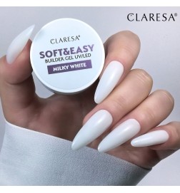 Claresa - Żel budujący SOFT&EASY builder gel milky white 90g