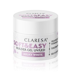 Claresa - Żel budujący SOFT&EASY Builder Gel Milky White 12g