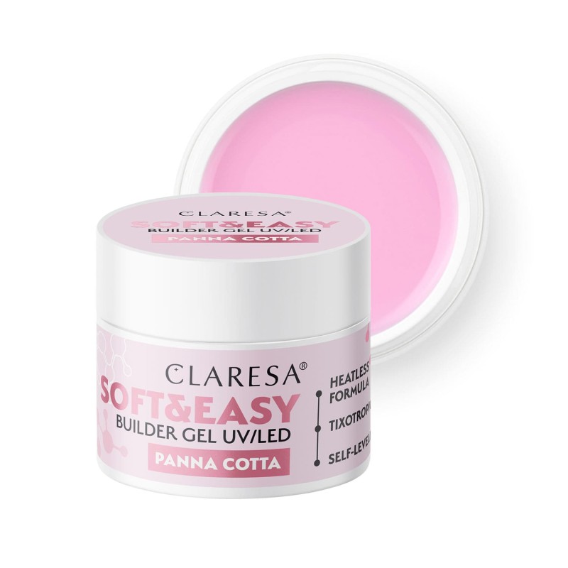 Claresa - Żel budujący SOFT&EASY Builder Gel Panna Cotta 12g