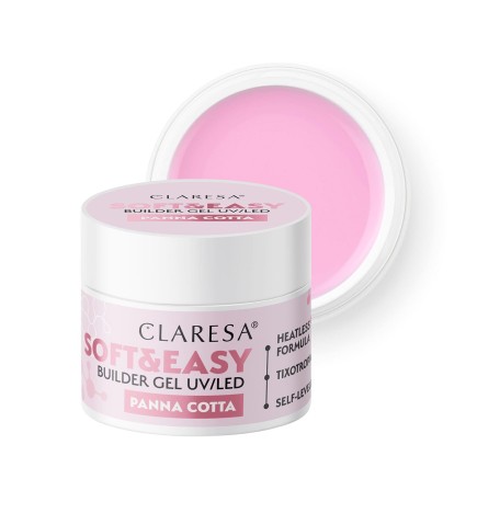 Claresa - Żel budujący SOFT&EASY Builder Gel Panna Cotta 12g