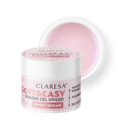 Claresa - Żel budujący SOFT&EASY Builder Gel Sweet Sugar 12g