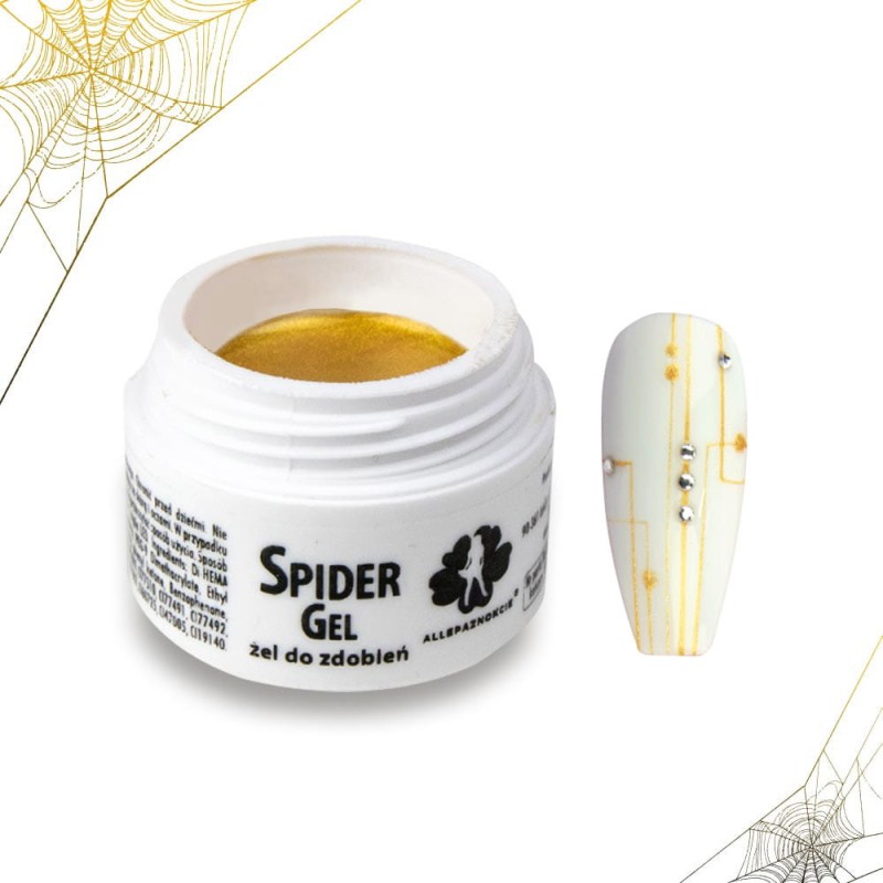 Żel Do Zdobień Spider Gel Złoty Gold 3 Ml