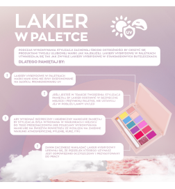 Paleta z 12 Lakierami Hybrydowymi Mani King Flowers