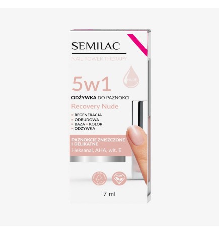 Semilac Odżywka do Paznokci Nail Power Therapy 5w1 Recovery Nude 7ml