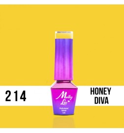 Lakier Hybrydowy MollyLac Obsession Honey Diva Nr.214 5ml