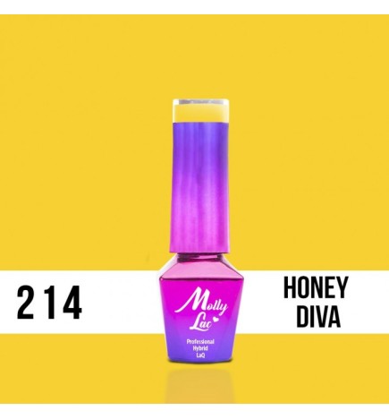 Lakier Hybrydowy MollyLac Obsession Honey Diva Nr.214 5ml