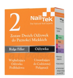 Nail Tek 2 Zestaw Dwóch Odżywek Do Paznokci Miękkich 2x15ml