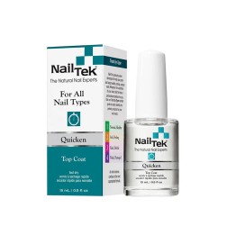 NailTek Quicken Top Coat Utwardzający Lakier Zabezpieczający Manicure 15ml