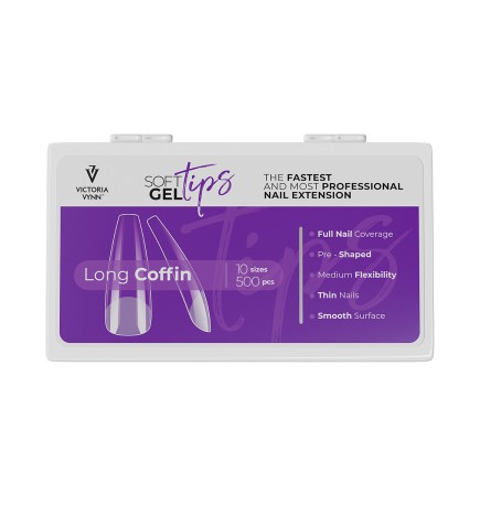 Victoria Vynn SOFT GEL TIPS Set with Long Coffin Tips