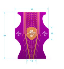 MollyLac Szablony Formy Do Paznokci 500szt Duo Dwustronne Szpic