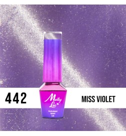 Lakier Hybrydowy MollyLac Cat Eye Womanity Miss Violet Nr.442 5ml