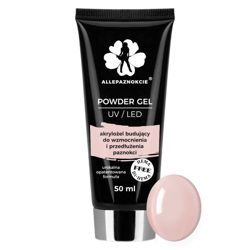 Powder Gel UV LED Akrylożel Budujący Hema/Di-Hema Free Nude 50ml Nr 05