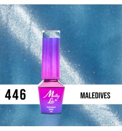 Lakier Hybrydowy MollyLac Cat Eye Womanity Maledives Nr.446 5ml