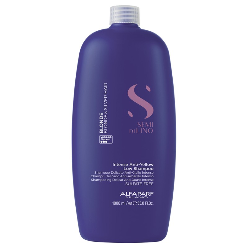 Alfaparf Semi Di Lino Intense Anti-Yellow Low Shampoo - Szampon do Włosów Blond 1000ml