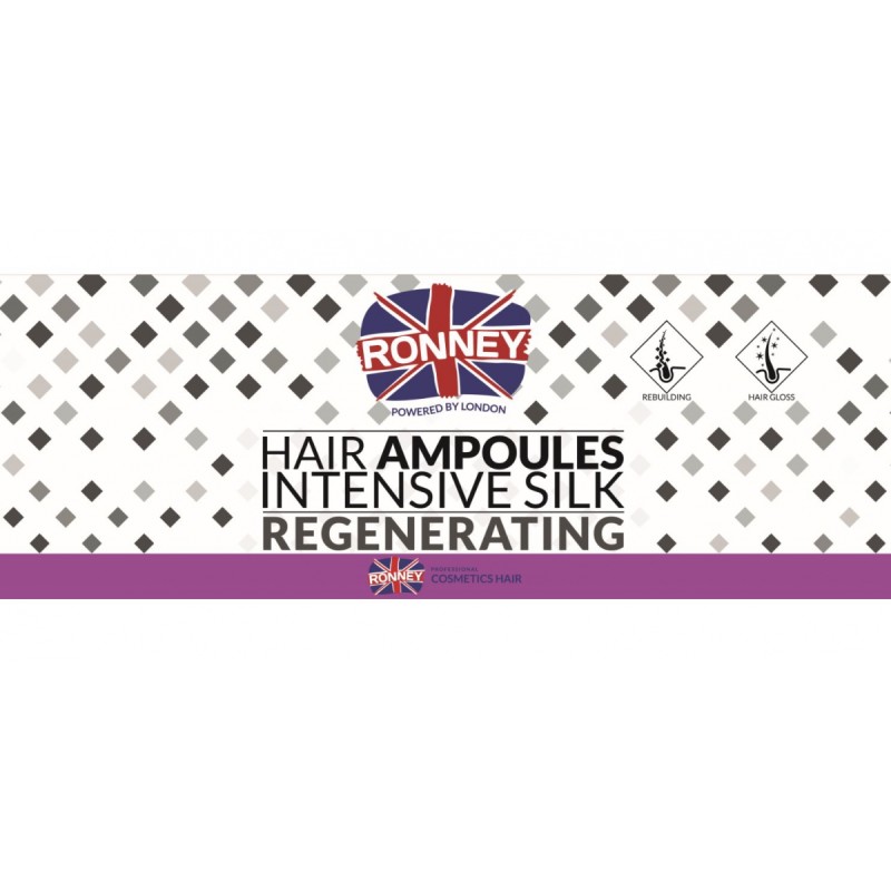 Ronney Hair Ampoules Intensive Silk Regenerating - Ampułki z Jedwabiem 1 szt