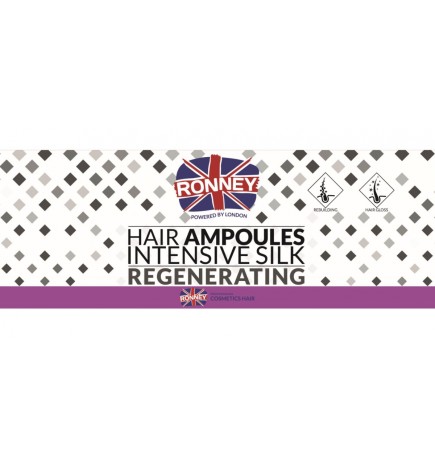 Ronney Hair Ampoules Intensive Silk Regenerating - Ampułki z Jedwabiem 1 szt