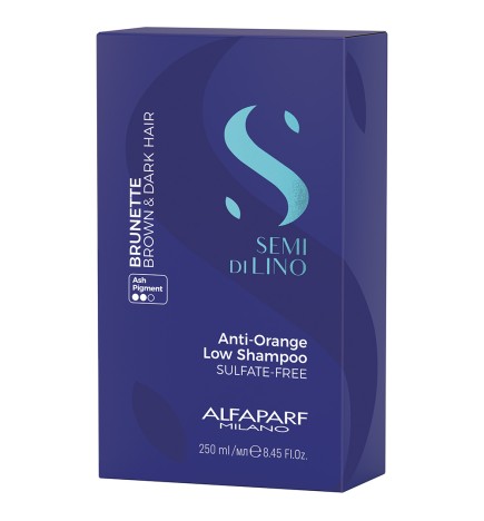 Alfaparf Semi Di Lino Intense Anti-Orange Low Shampoo - Szampon do Włosów Brązowych 250ml