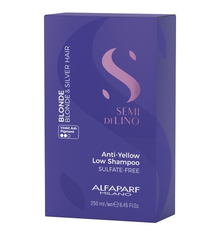 Alfaparf Semi Di Lino Intense Anti-Yellow Low Shampoo - Szampon do Włosów Blond 250ml