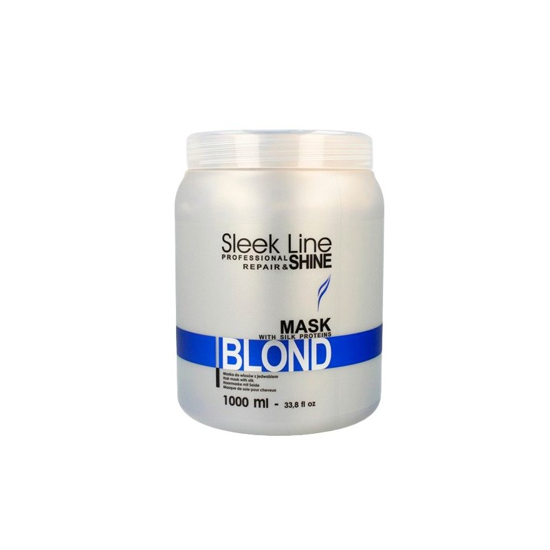 Stapiz Sleek Line Q10 Maska Blond Niebieska 1000ml