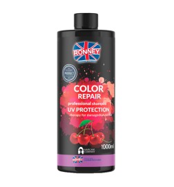 Ronney Color Repair Cherry Uv Protection - Szampon Do Włosów Farbowanych Wiśniowy 1000 Ml Rch 00098