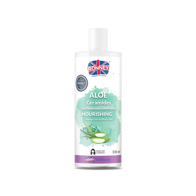 Ronney Nourshing Aloe Ceramides - Odżywka Nawilżająca Do Włosów Matowych I Suchych Aloe 300 Ml Rch 00124