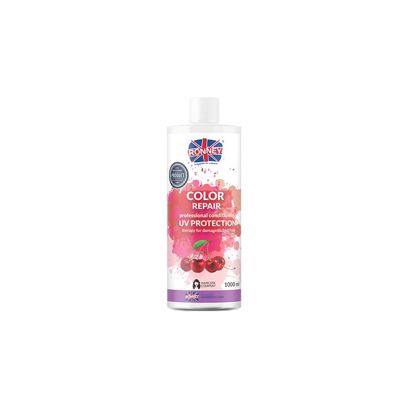 Ronney Conditioner Color Repair Cherry Uv Protection- Odżywka Do Włosów Farbowanych Wiśniowa 1000 Ml