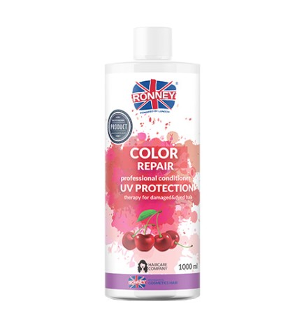 Ronney Conditioner Color Repair Cherry Uv Protection- Odżywka Do Włosów Farbowanych Wiśniowa 1000 Ml