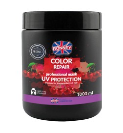 Ronney Mask Color Repair Cherry Uv Protection- Maska Do Włosów Farbowanych Wiśniowa 1000 Ml