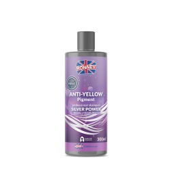 Ronney Shampoo Silver Power Anti-Yellow Pigment - Szampon Do Włosów Blond, Rozjaśnianych I Siwych No Yellow 300 Ml