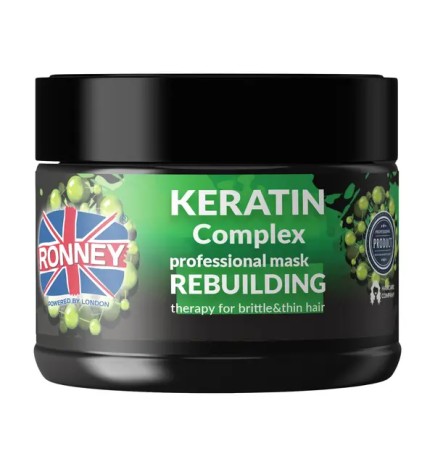 Ronney Keratin Complex Rebuilding Therapy - Maska Odbudowująca Do Włosów Kruchych I Cienkich 300 Ml