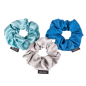 Glov - Gumki do Włosów Scrunchies 3-Pak Silk Satine Blue Set