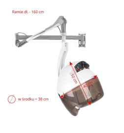 Gabbiano Suszarka Wisząca Centurion Dvi-303w Trzy Prędkości Ionic Biała