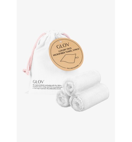 Glov Luxury Face Towel White x 3