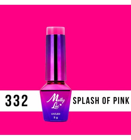 Lakier Hybrydowy MollyLac Fancy Fashion Splash of Pink Nr.332 5ml