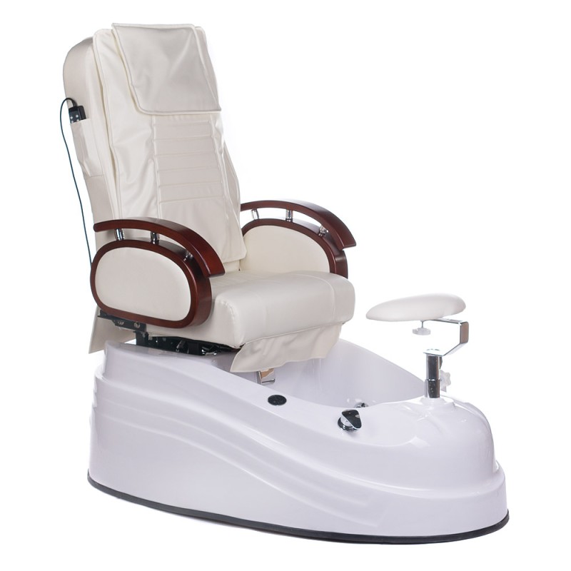 Fotel do pedicure z masażem BR-2307 Kremowy